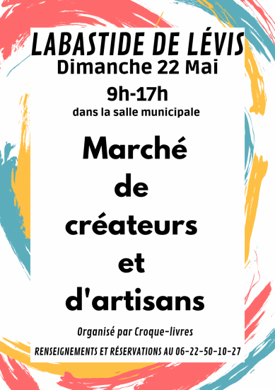 Affiche marché des créateurs du 22 mai 2022
