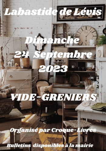 Affiche vide grenier couleur